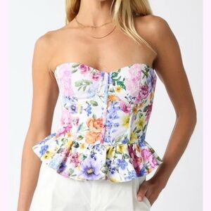 Vici Fia Floral Peplum Top